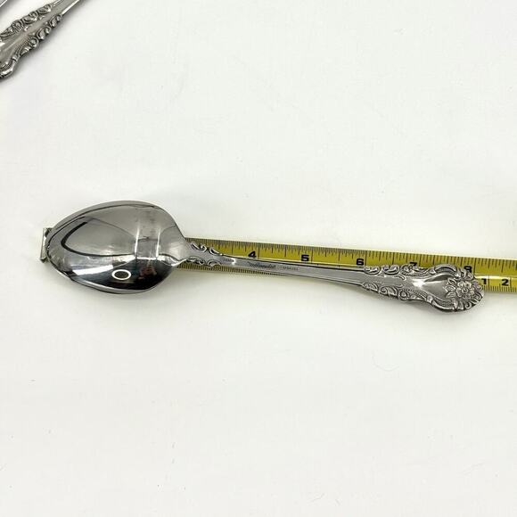 Lot of 3 - Voisin Floral CONTINENTAL Stainless Steel Serving Spoons 8 3/8”L MCM - Picture 6 of 6
